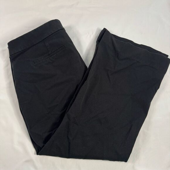 J Crew Factory Kelsey Flare Pant Size 12 Black Cropped Stretch Office Minimalist - Picture 3 of 11